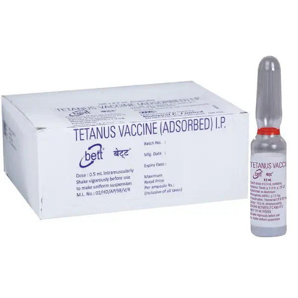 Bett Vaccine (Each 0.5ml) Tetanus Toxoid (5LF)